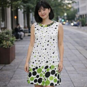 Rabbit Rabbit Rabbit Designs Polka Dot Shift Dress 10 Retro Mod Artsy Quirky